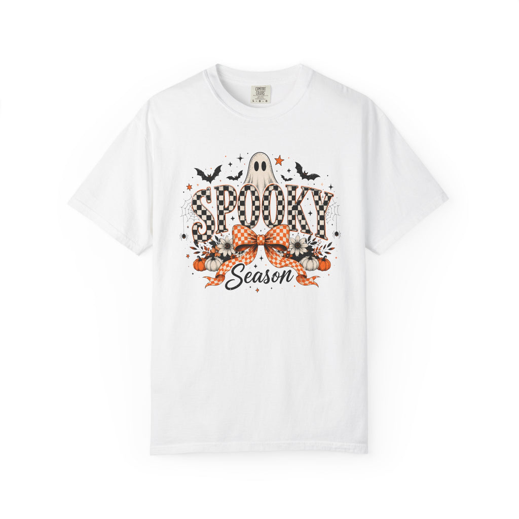 Spooky Season T-Shirt Ghost, Bats & Pumpkin Halloween Tee