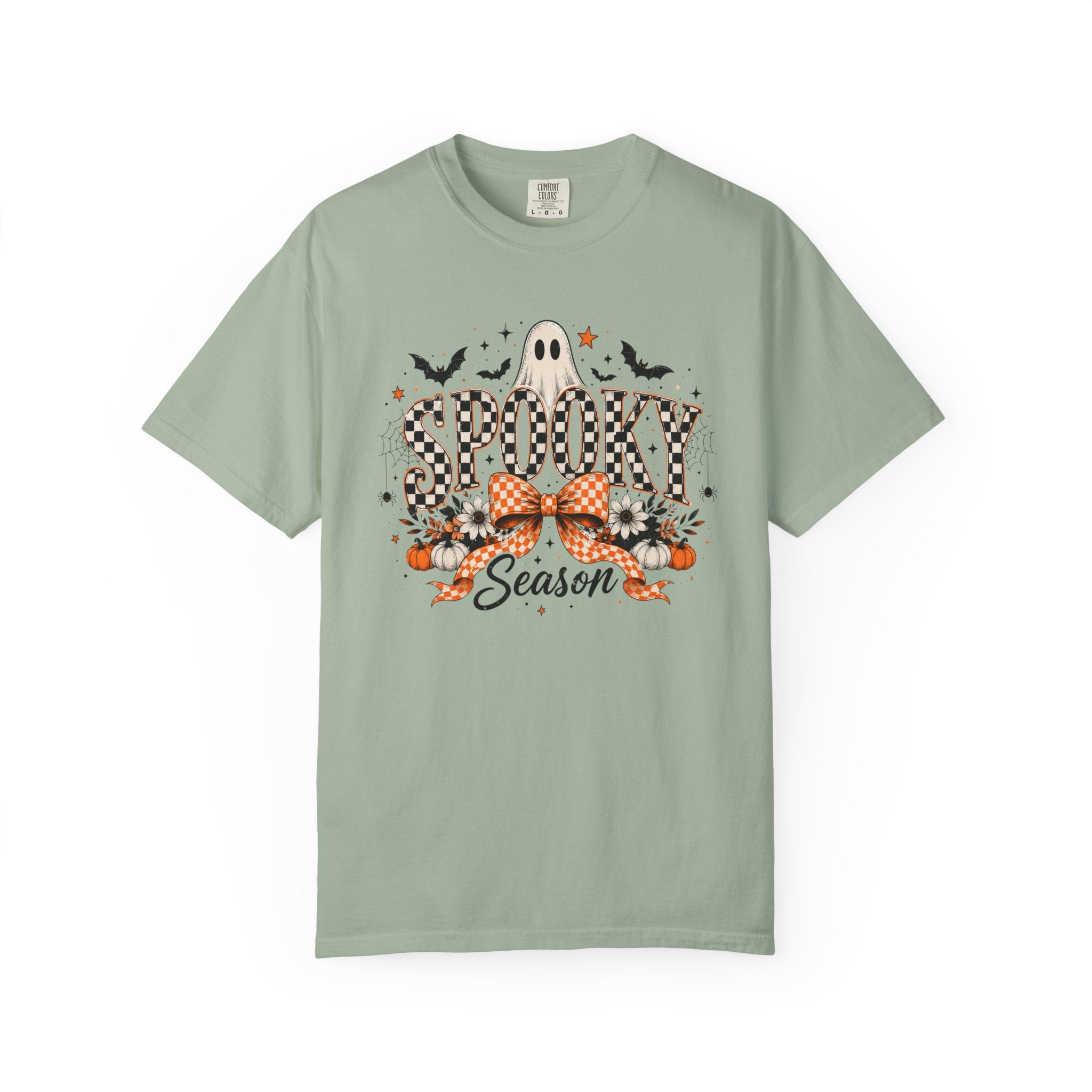 Spooky Season T-Shirt Ghost, Bats & Pumpkin Halloween Tee