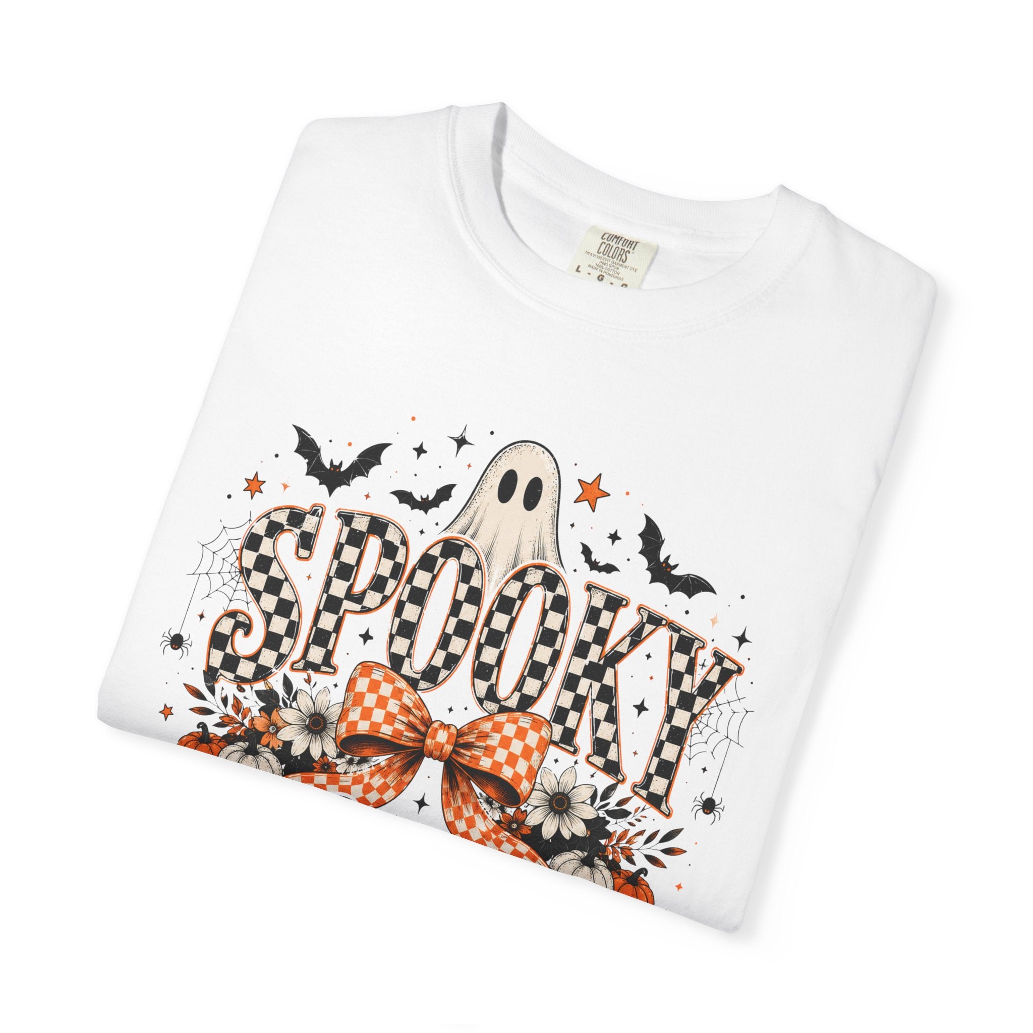 Spooky Season T-Shirt Ghost, Bats & Pumpkin Halloween Tee