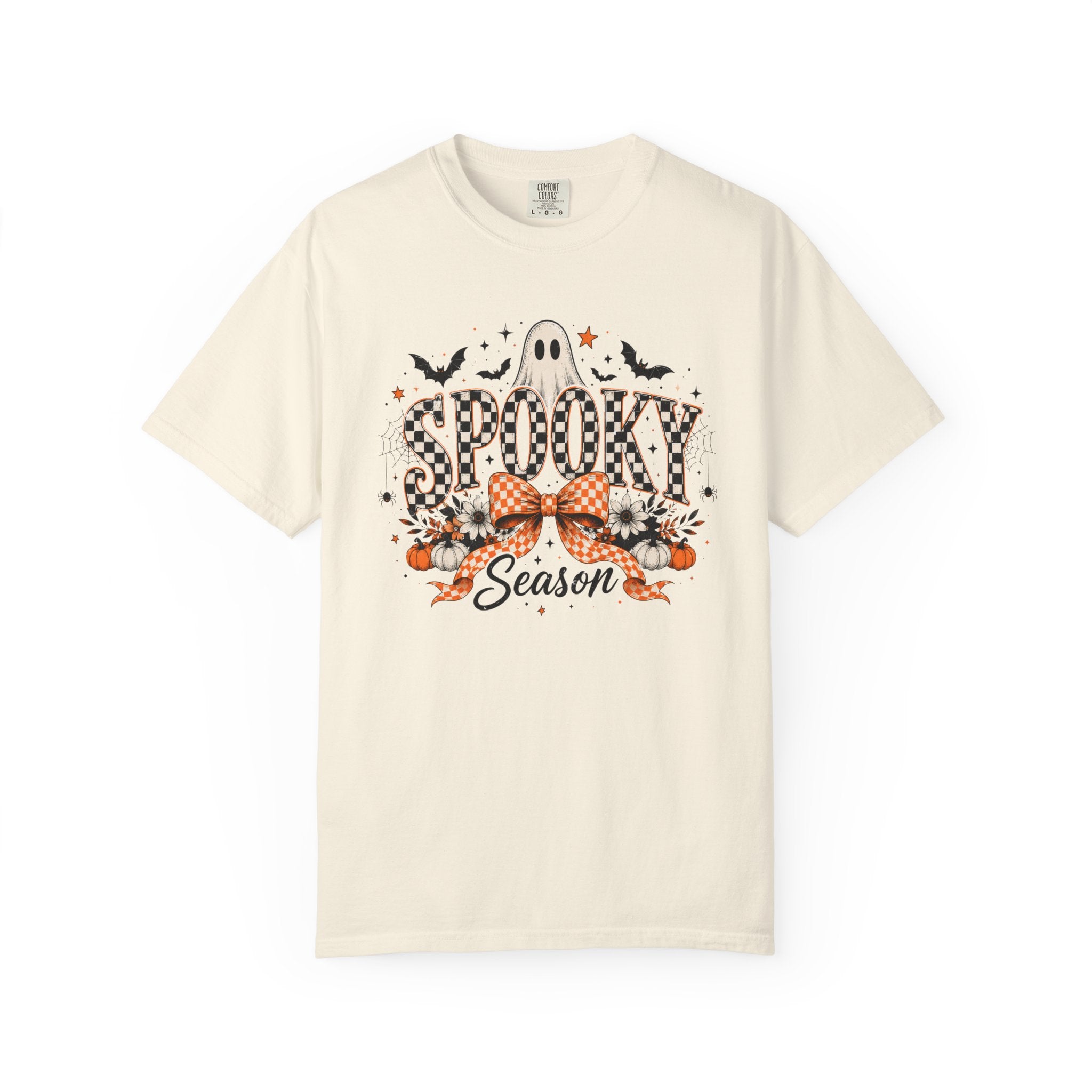 Spooky Season T-Shirt Ghost, Bats & Pumpkin Halloween Tee