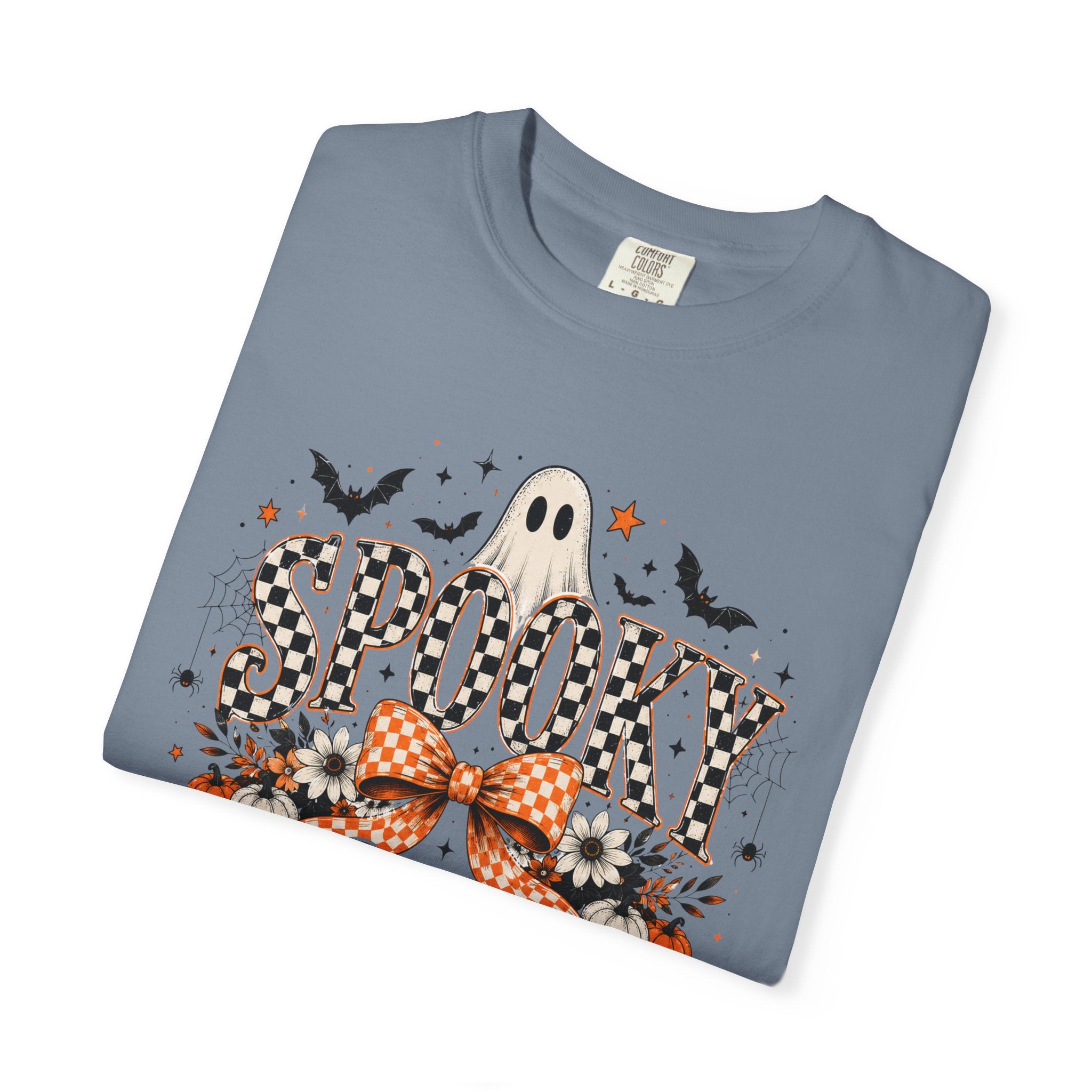 Spooky Season T-Shirt Ghost, Bats & Pumpkin Halloween Tee
