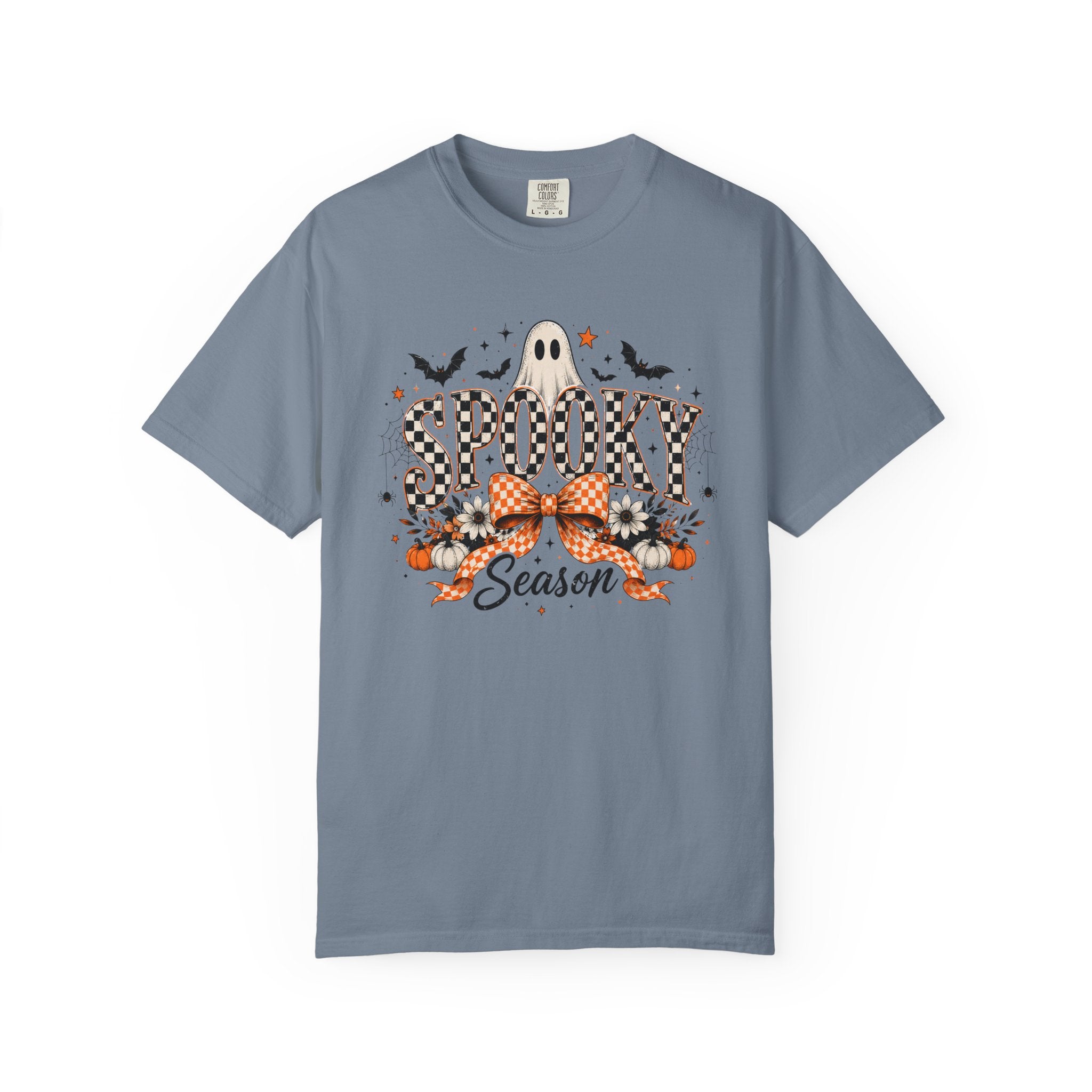 Spooky Season T-Shirt Ghost, Bats & Pumpkin Halloween Tee
